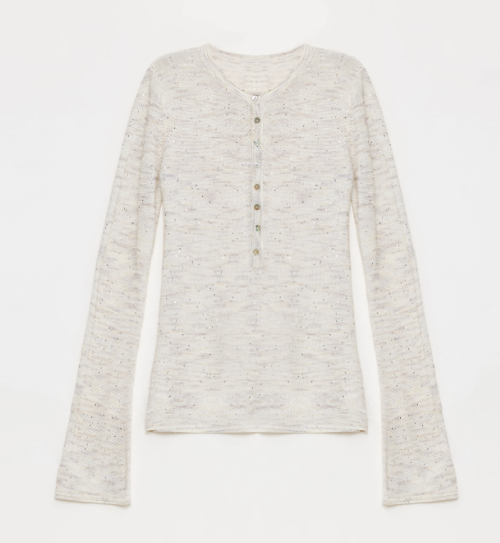 "Perry Moonlight" Fashionable Cotton and Linen Cardigan Knitted Top - Linia One
