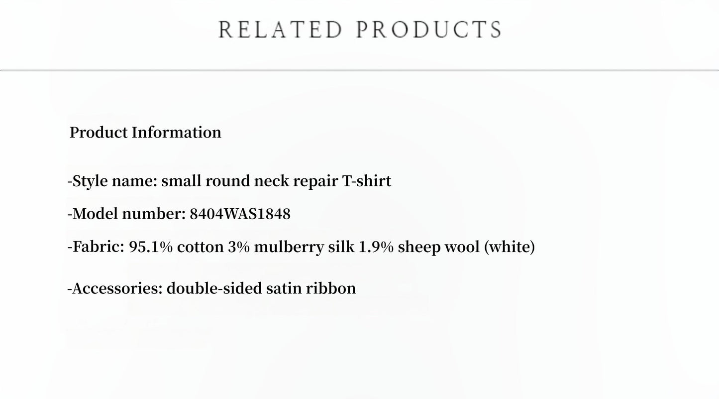 LINDIS Wool Mulberry Silk Classic Short-Sleeved Round Neck T-Shirt for Women - Linia One
