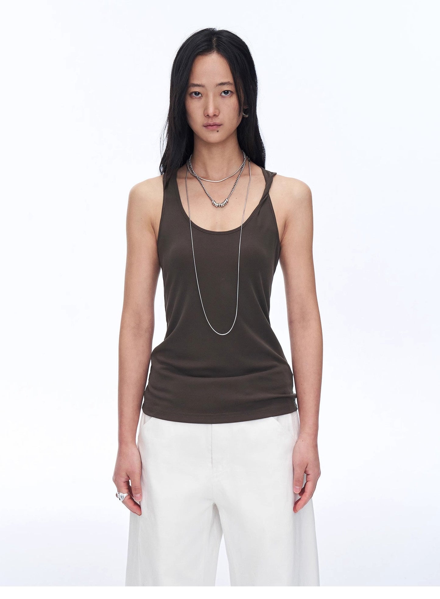 "Early Summer Jet Lag" Casual Tight-Fitting Multi-Collar Camisole for Women - Linia One