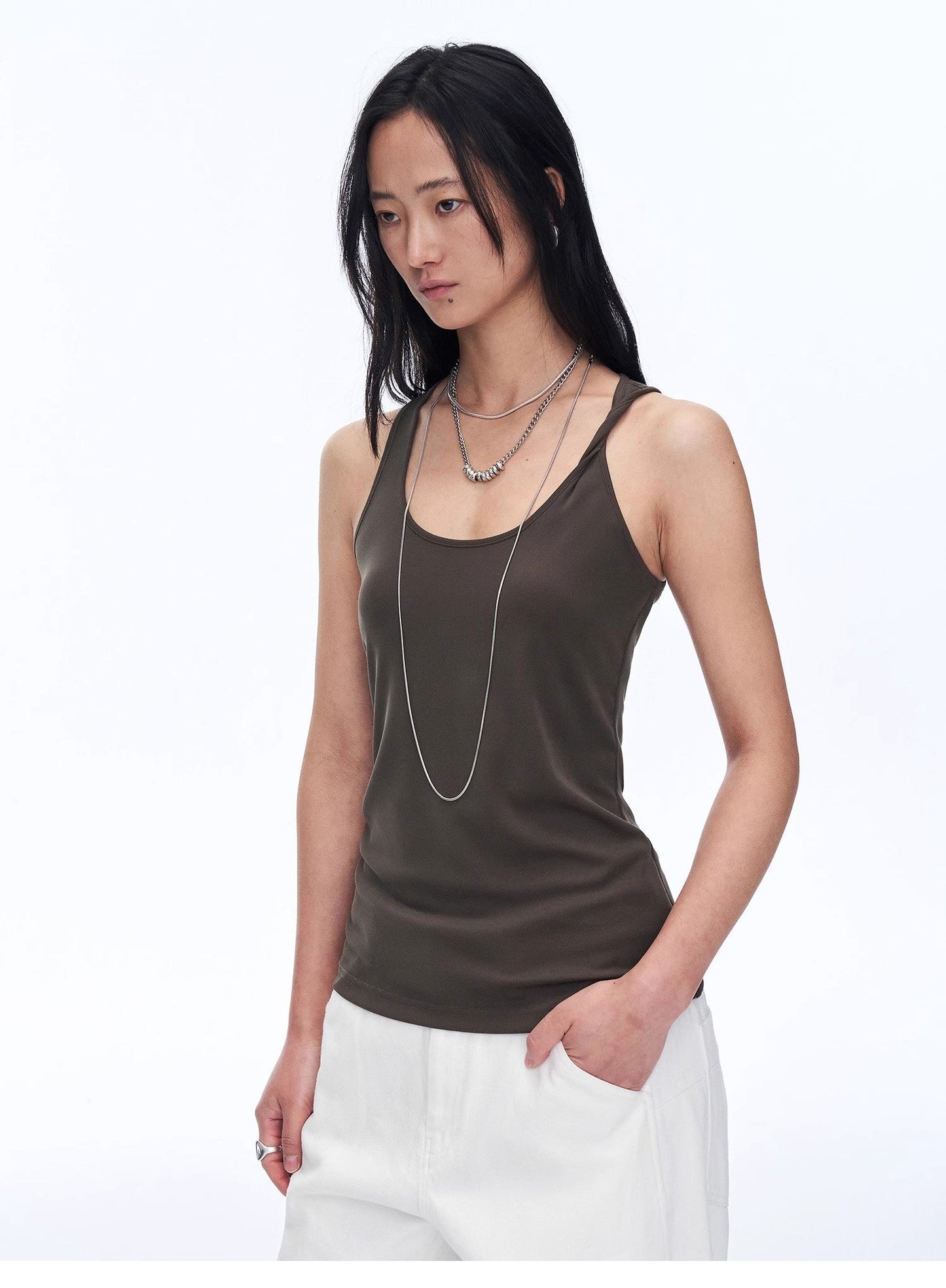 "Early Summer Jet Lag" Casual Tight-Fitting Multi-Collar Camisole for Women - Linia One