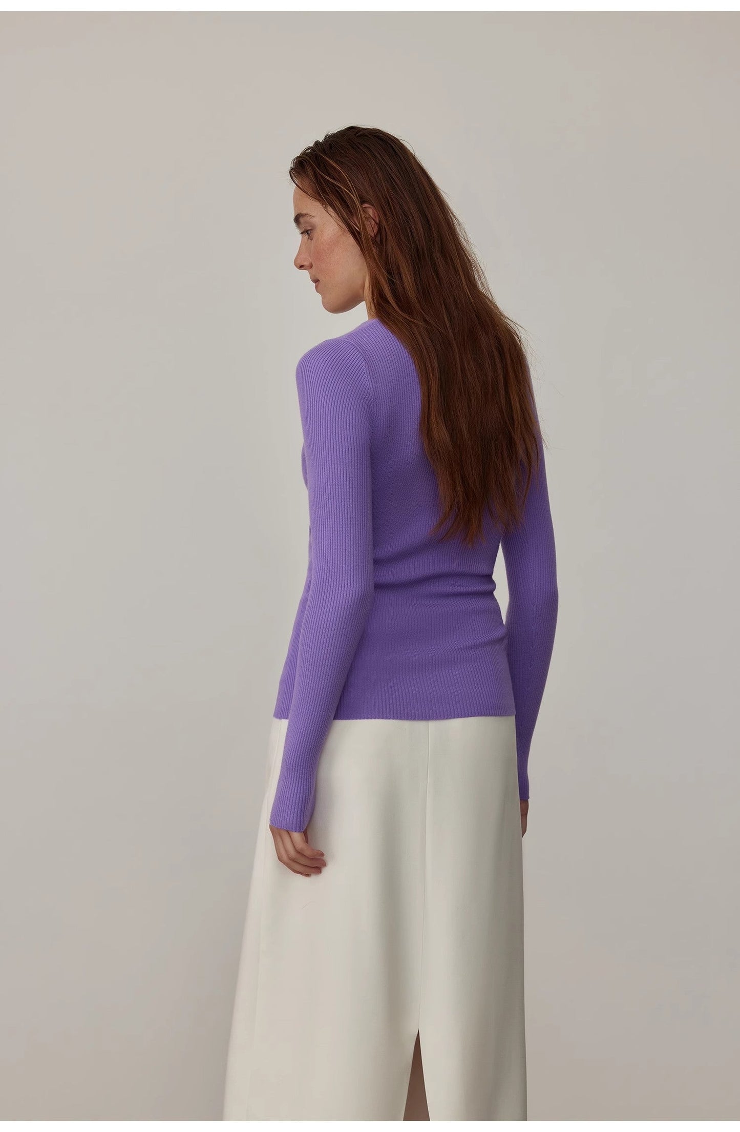 "Stobe" Fashionable Low-Waisted Retro Neutral Straight Skirt - Linia One