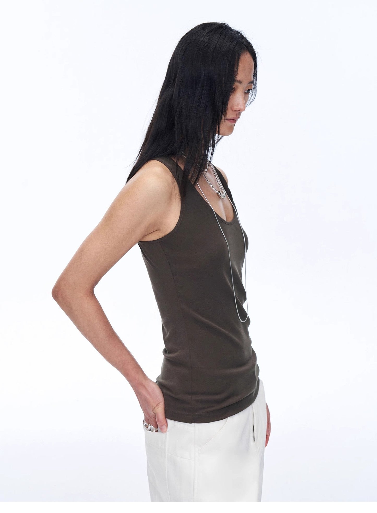 "Early Summer Jet Lag" Casual Tight-Fitting Multi-Collar Camisole for Women - Linia One