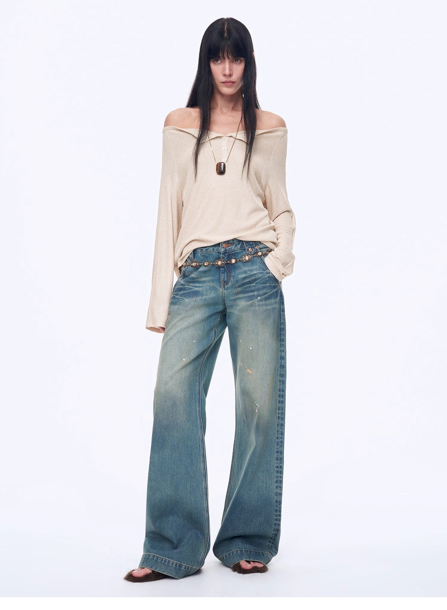"Fashion Law" Casual One-Shoulder Raglan Sleeve T-Shirt Top - Linia One
