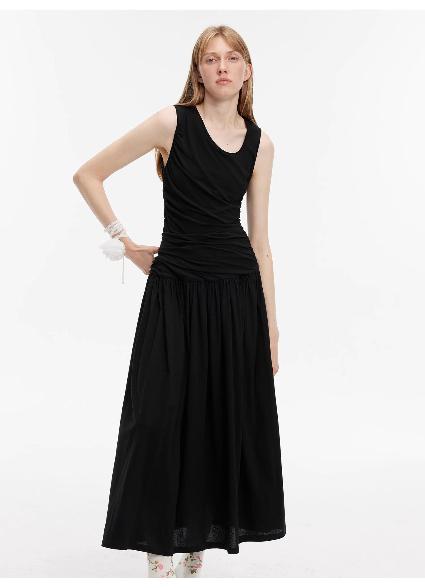 "Casual Commuting" Light Luxury Mercerized Cotton Special-Shaped Collar Waist - Linia One