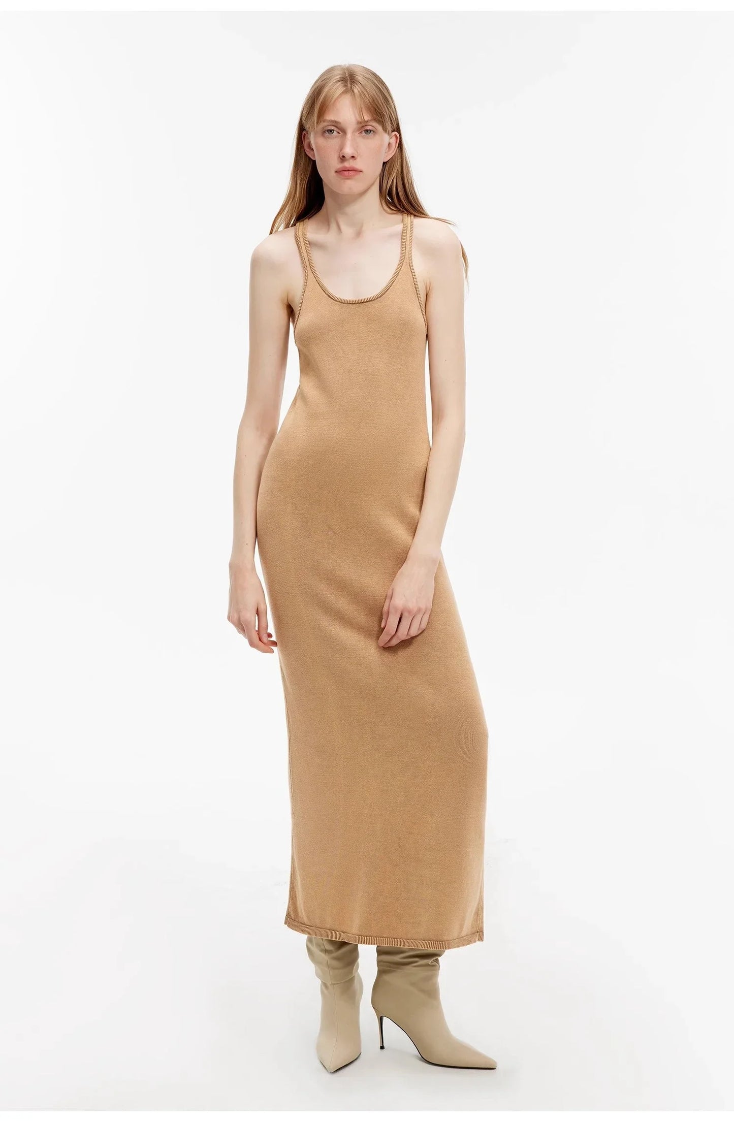 "Cool Girl Recipe" Luxury Brand Exclusive Ferment-Washed Distressed Vest Dress - Linia One
