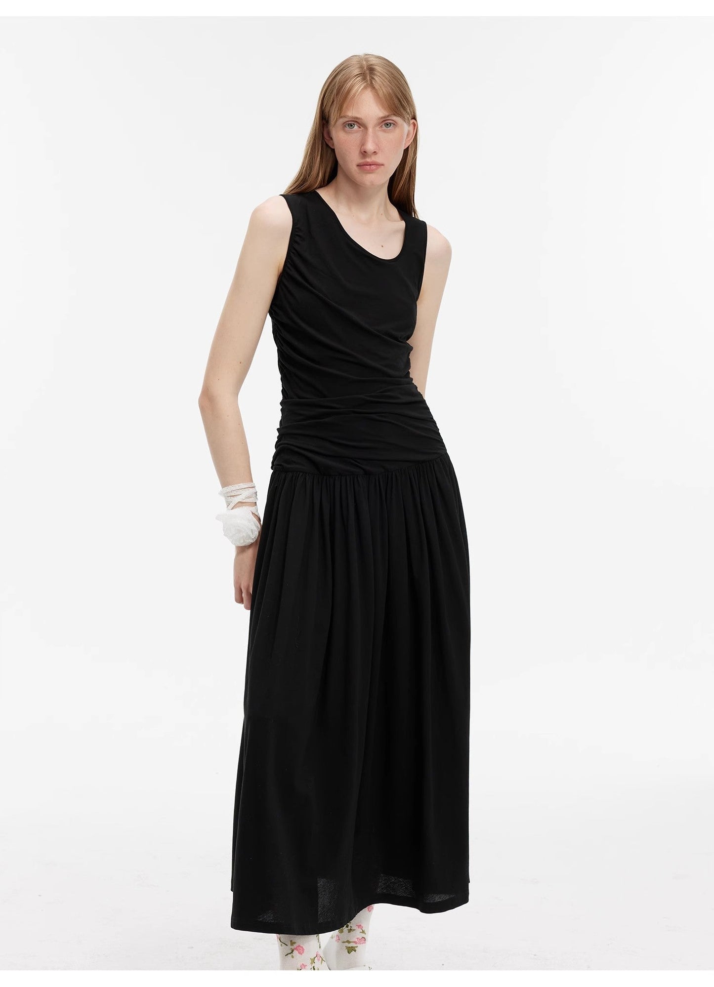 "Casual Commuting" Light Luxury Mercerized Cotton Special-Shaped Collar Waist - Linia One