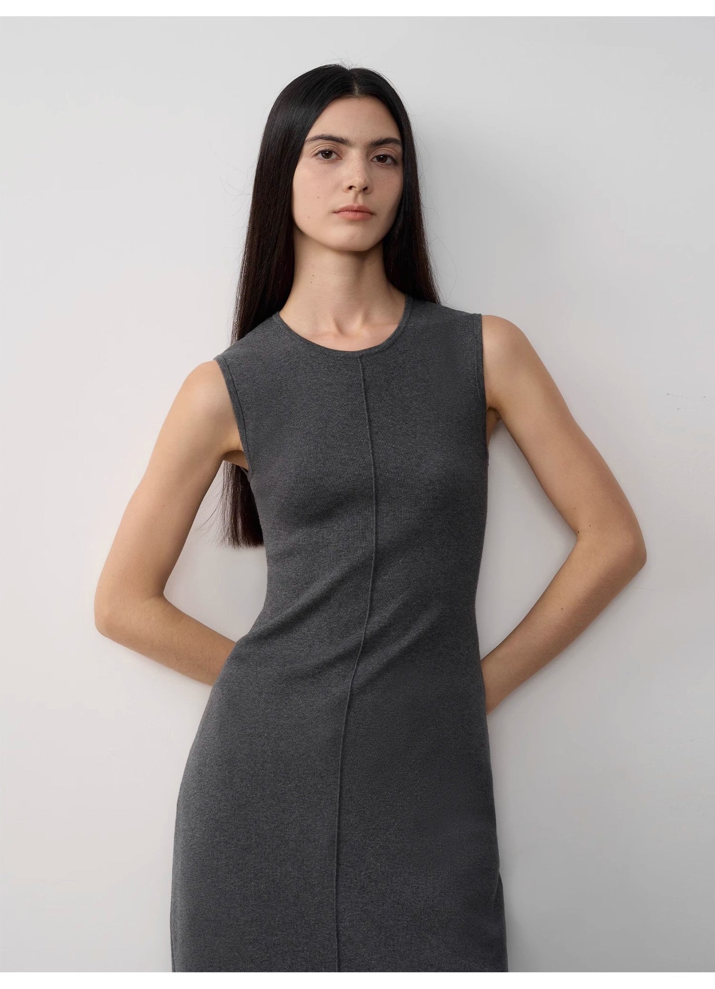 "Island Letters" Limited Edition Baslan Merino Wool Extra Long Sleeveless - Linia One