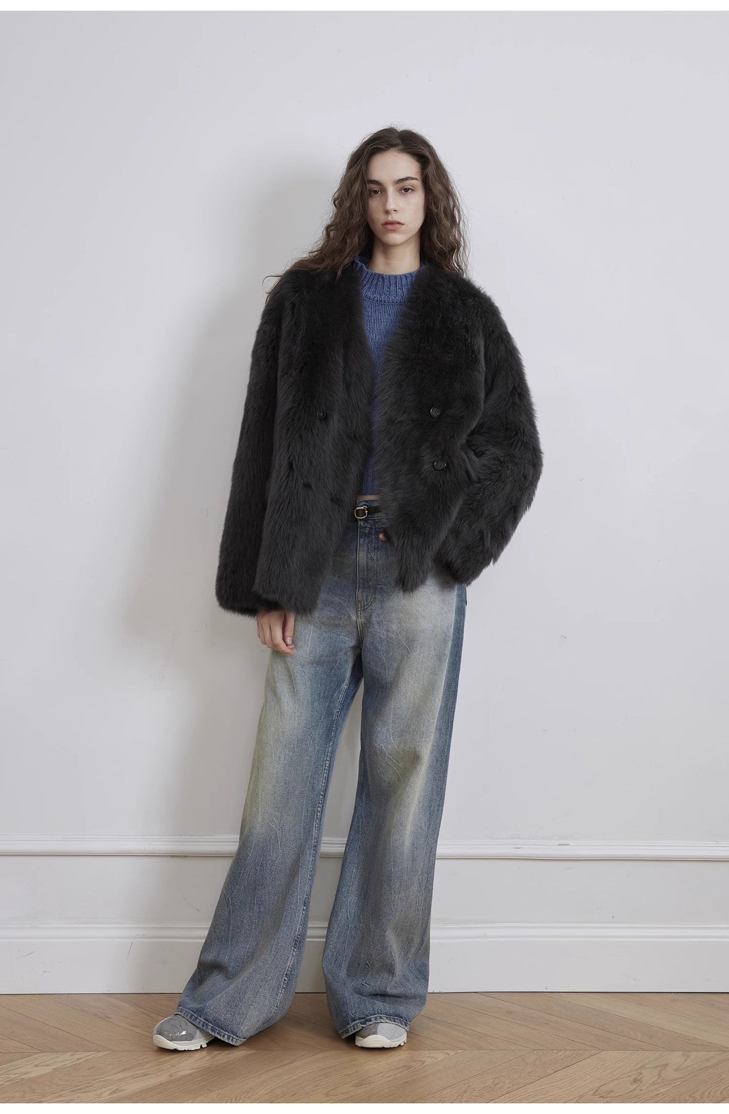 "Magic Dream" Retro Modern Washed Chicken Claw Wrinkled Jeans Women's - Linia One