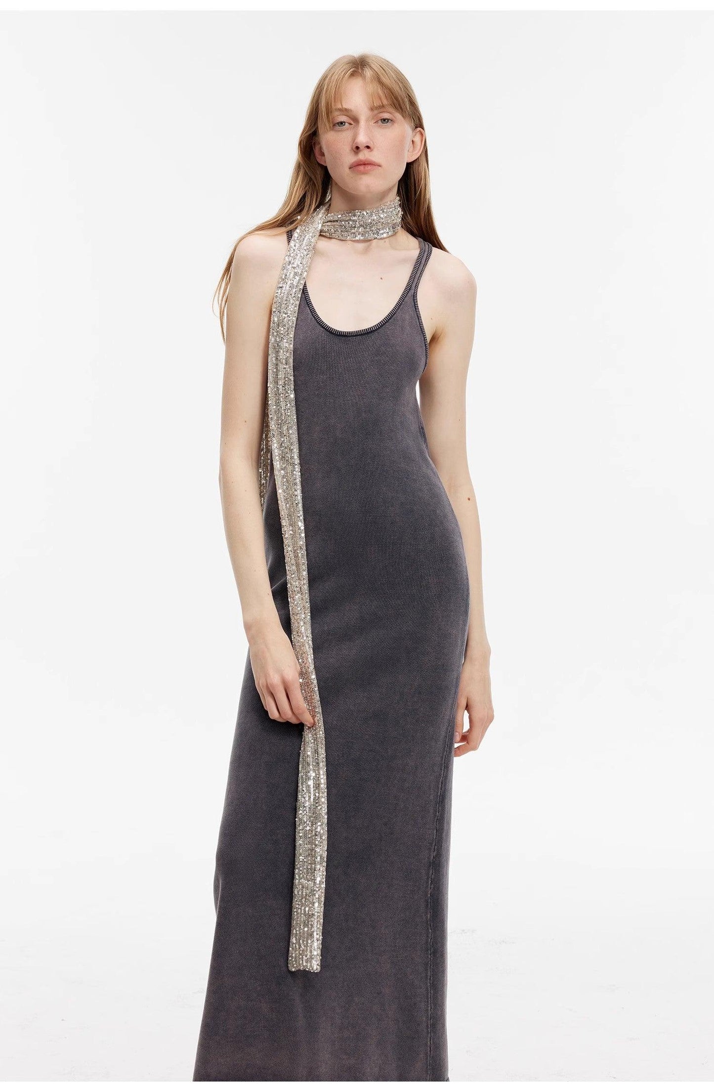 "Cool Girl Recipe" Luxury Brand Exclusive Ferment-Washed Distressed Vest Dress - Linia One