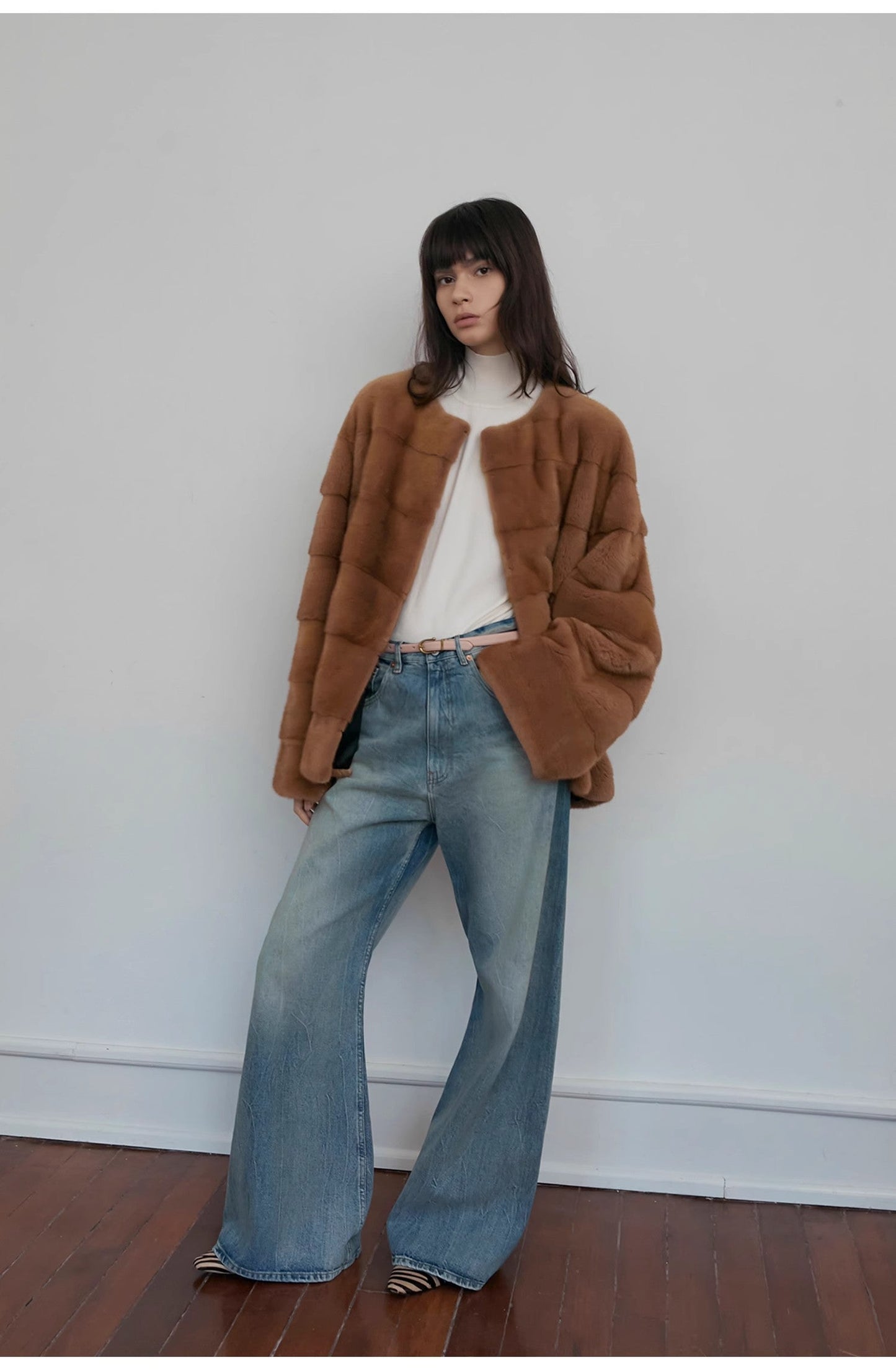 "Magic Dream" Retro Modern Washed Chicken Claw Wrinkled Jeans Women's - Linia One
