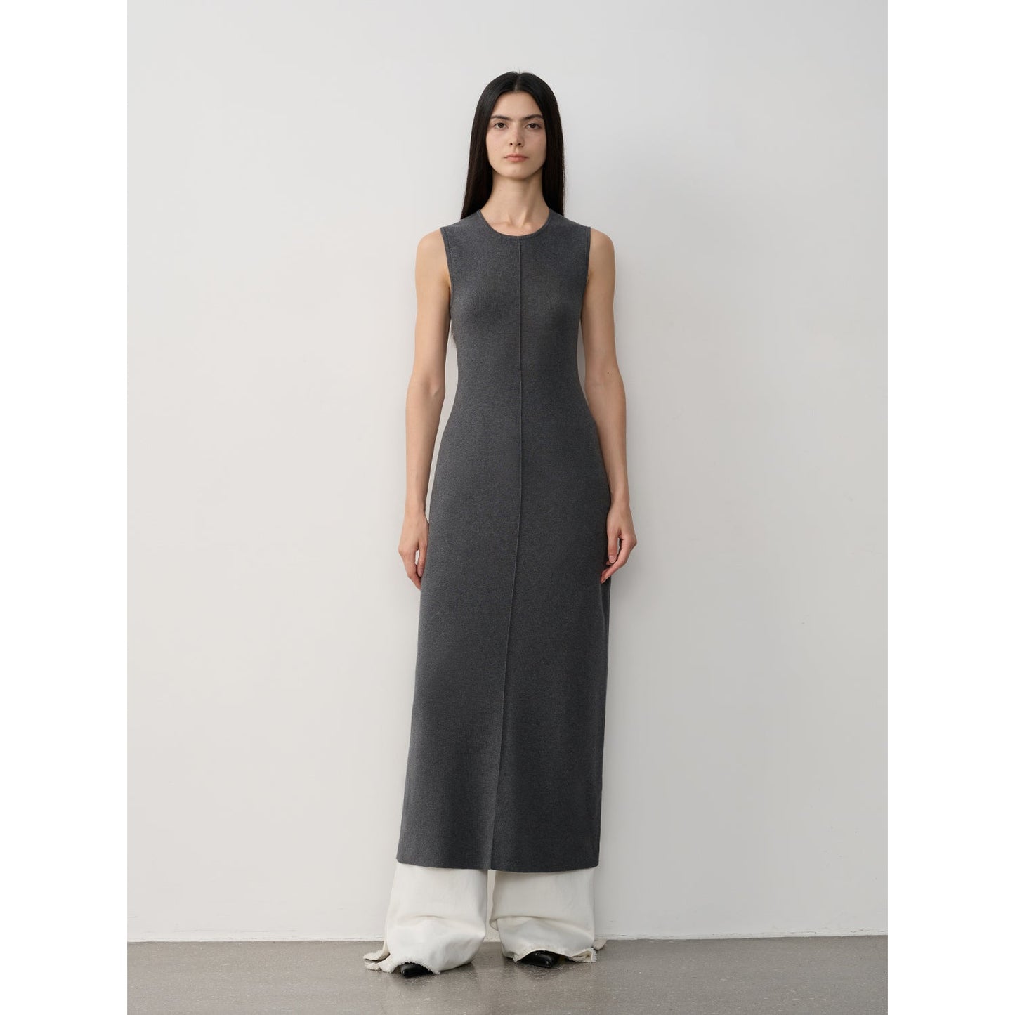 "Island Letters" Limited Edition Baslan Merino Wool Extra Long Sleeveless - Linia One