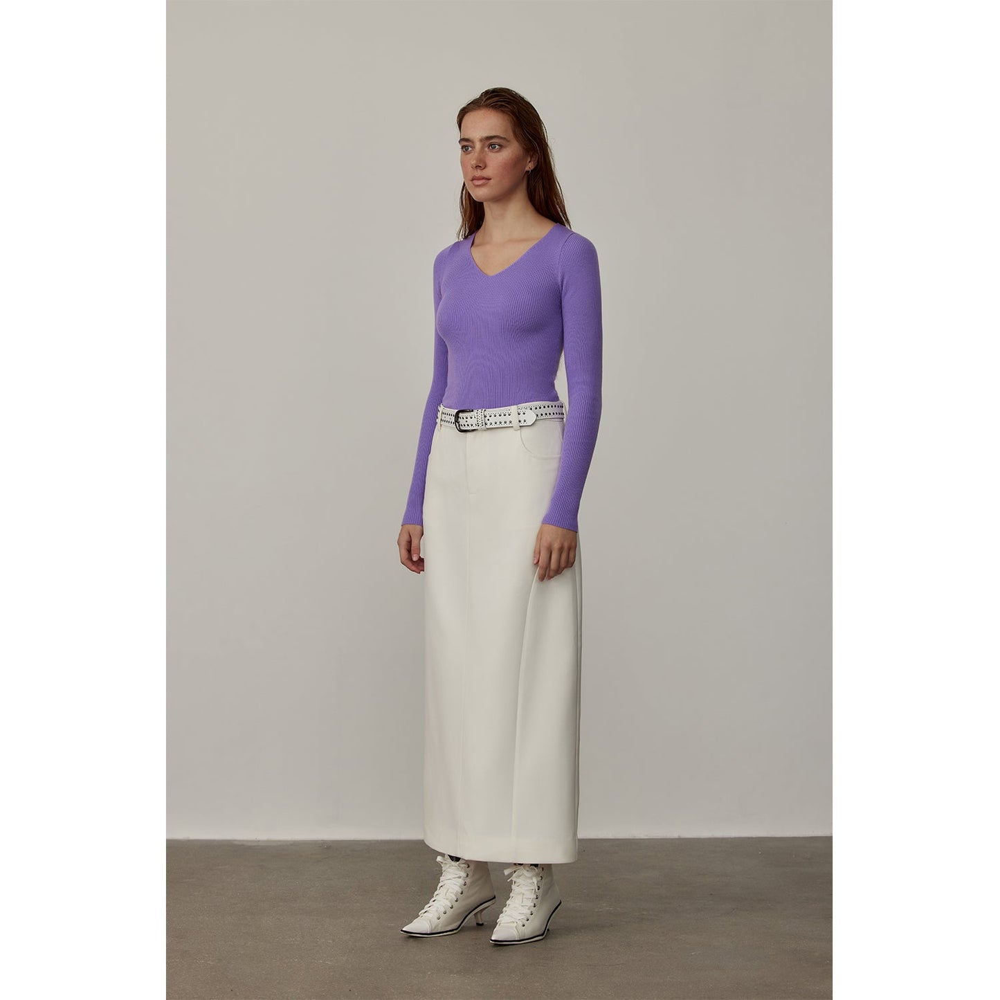 "Stobe" Fashionable Low-Waisted Retro Neutral Straight Skirt - Linia One