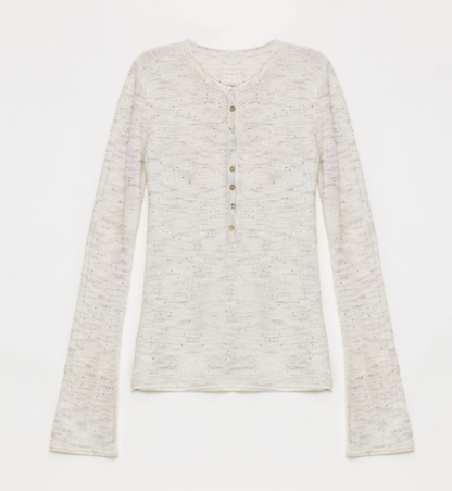 "Perry Moonlight" Fashionable Cotton and Linen Cardigan Knitted Top - Linia One