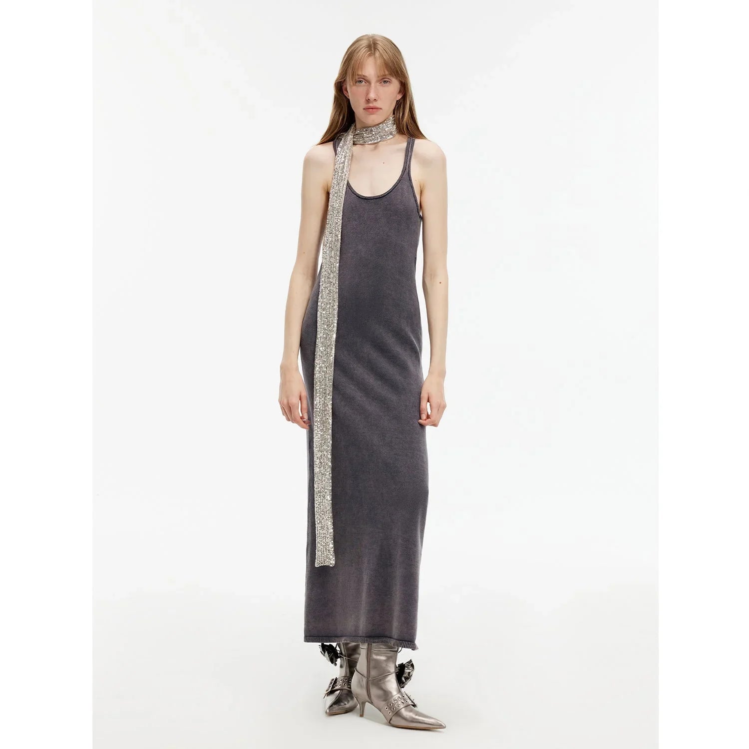 "Cool Girl Recipe" Luxury Brand Exclusive Ferment-Washed Distressed Vest Dress - Linia One