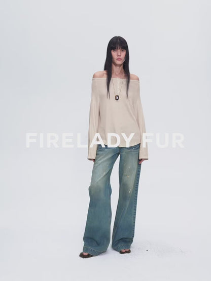 "Fashion Law" Casual One-Shoulder Raglan Sleeve T-Shirt Top - Linia One